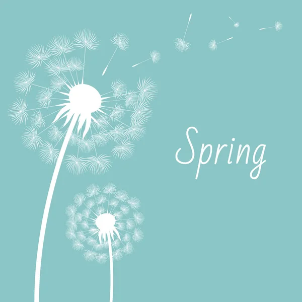 タンポポの花で春のバナー — ストックベクタ