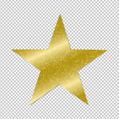 Saydam arka plan üzerinde Golden Star