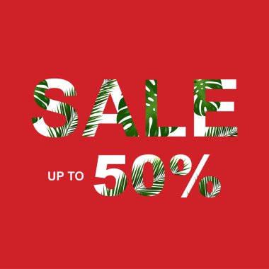 Palmiye ağaçları ile satışı büyük başlığı