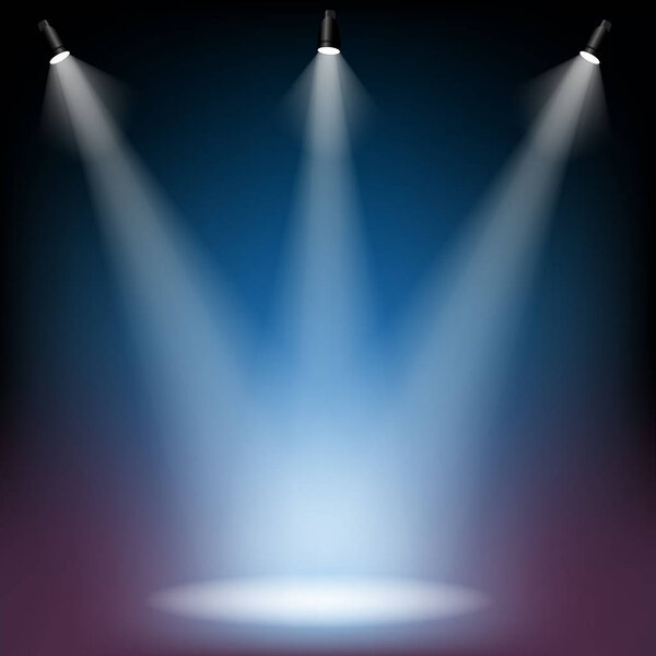 Прожектор, сцена, иллюстрация
