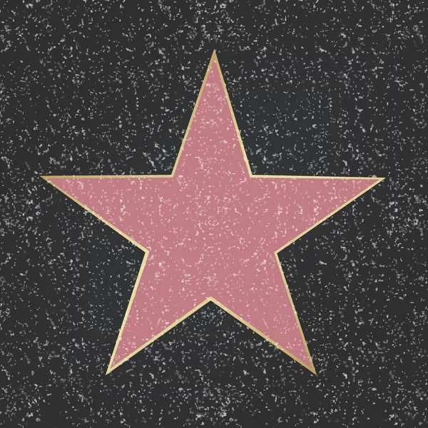 Estrela de fama rosa — Vetor de Stock