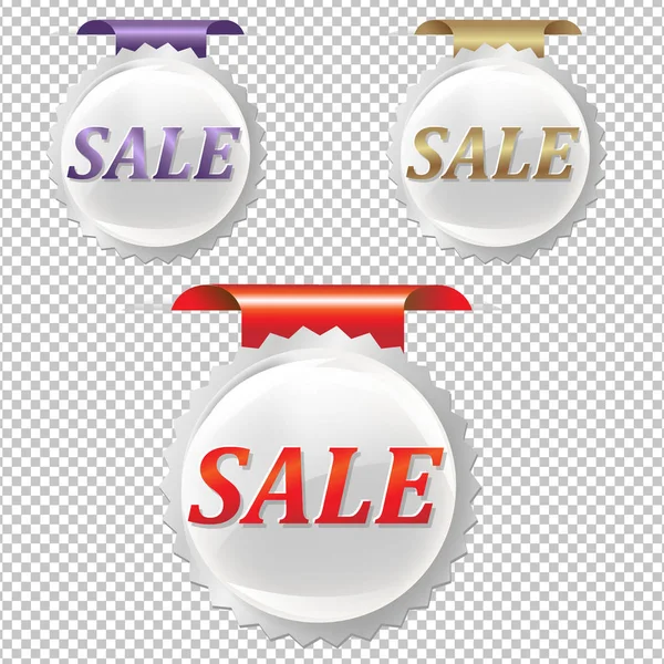 Sale Stickers Set Gradient Mesh — Stock Vector