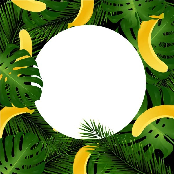 出售海报与香蕉叶 — 图库矢量图片