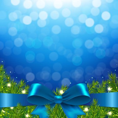 Yay ile mavi Xmas arka plan