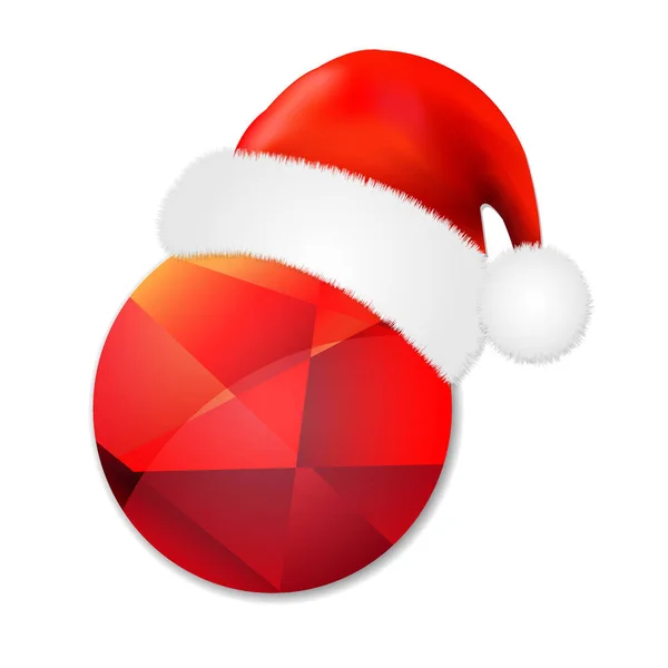 Affiche de vente avec chapeau de Père Noël — Image vectorielle