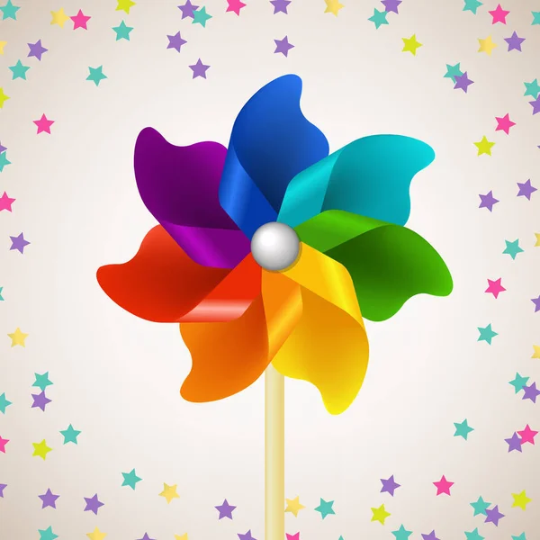 Big Colorful Pinwheel — Stock Vector