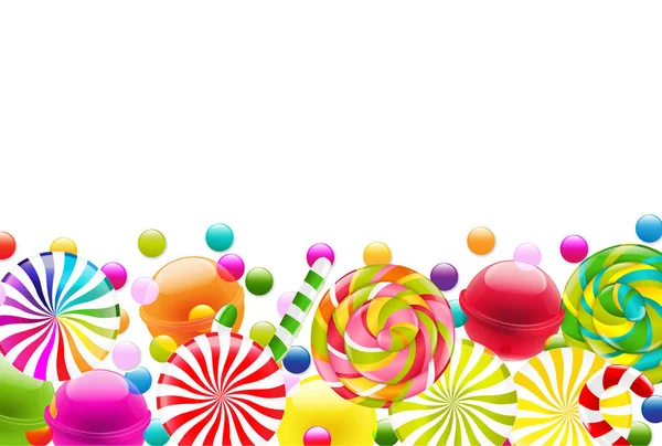 Colorful candy Border — Stock Vector