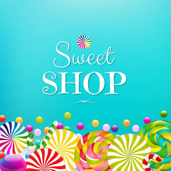 Tarjeta con Color Lollypop Border — Vector de stock