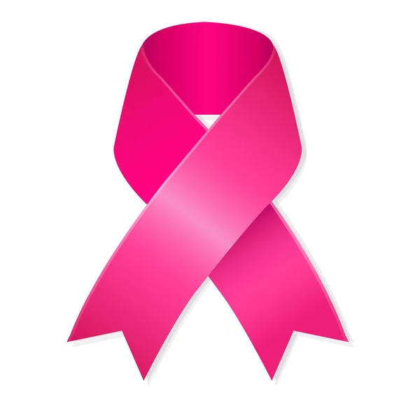 Bright Pink Ribbon — Vector de stoc