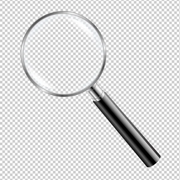 Black Magnifying Glass — Stock Vector