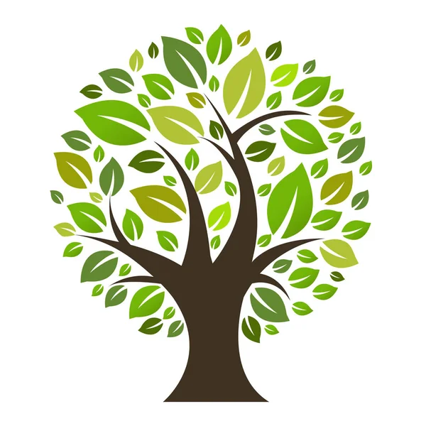 Οικολογικό πράσινο δέντρο — Διανυσματικό Αρχείο