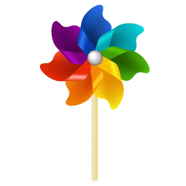 Big Colorful Pinwheel — Stock Vector