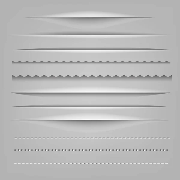 Ensemble de diviseurs de papier — Image vectorielle