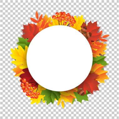 Renkli Yapraklarla Sonbahar Bayrağı