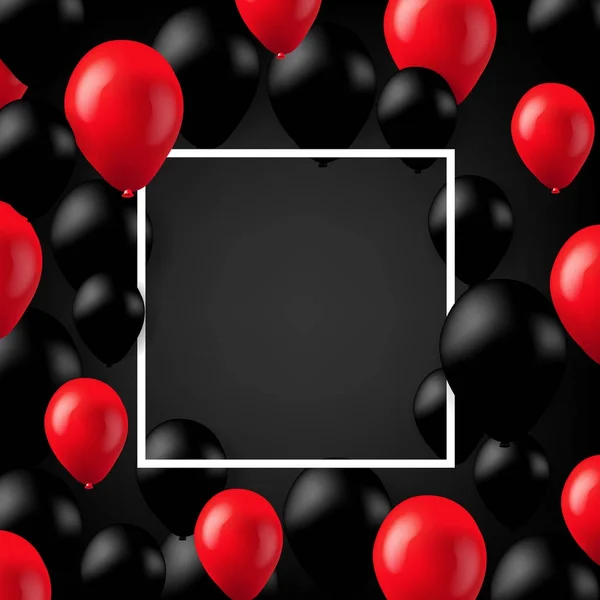 Affiche du Vendredi noir avec ballons — Image vectorielle