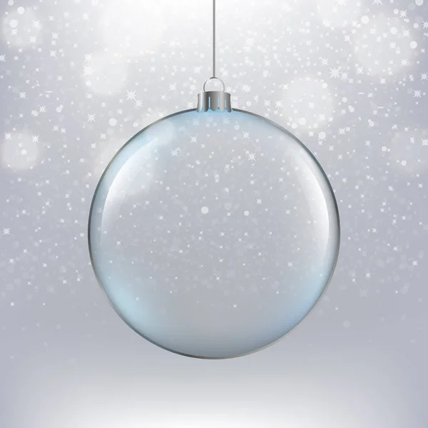 Bola de Natal transparente — Vetor de Stock