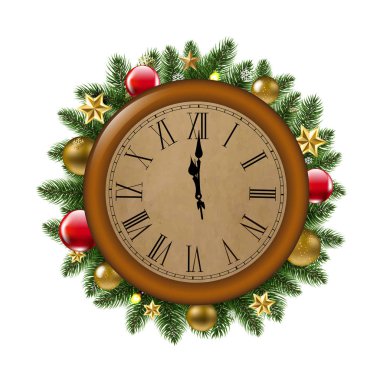 Saat firavun ağacı ve top gradyan örgü, vektör çizimi