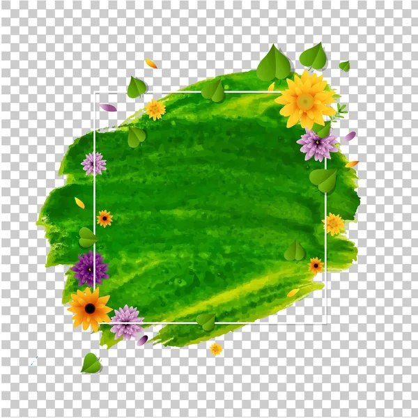 Άνοιξη Πανό Floral Καρέ Διάνυσμα Εικονογράφηση — Διανυσματικό Αρχείο