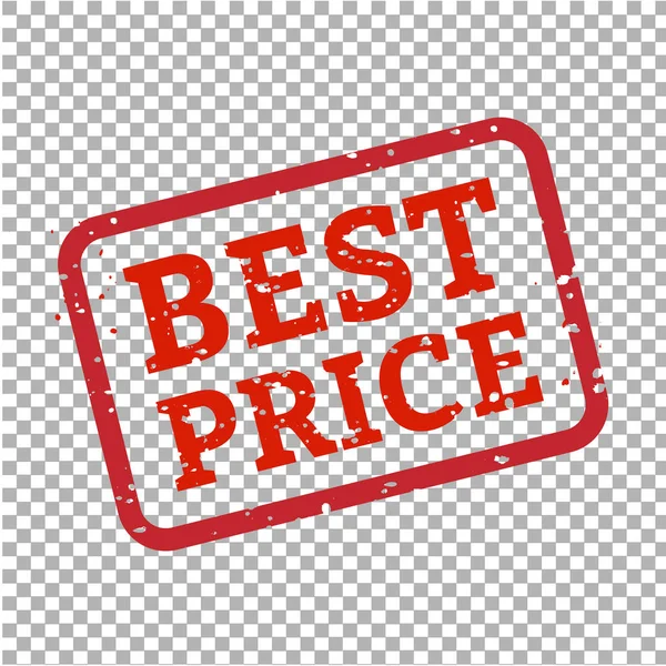Best Price Stamp Sign Transparent Background Vector Illustration — Stock Vector