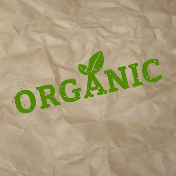 Organic Stamp Sign Cardboard Background Vector Illustration — Stock Vector