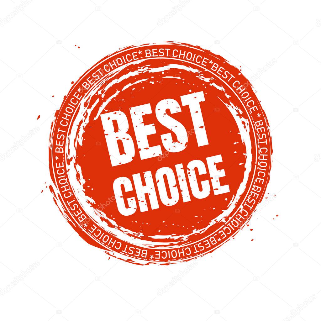 Best Choice round Stamp isolated, Vector Illustration