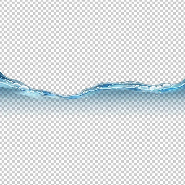 Ola de agua aislado fondo transparente — Vector de stock