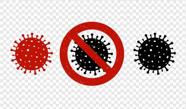 Símbolo Coronavirus Con Fondo Transparente Vector Illustration — Archivo Imágenes Vectoriales