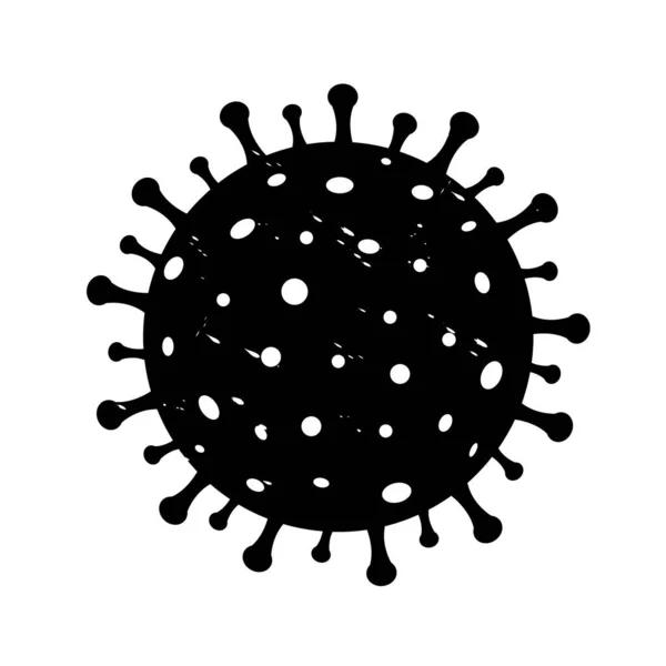 Coronavirus Symbol Mit Weißem Hintergrund — Stockvektor