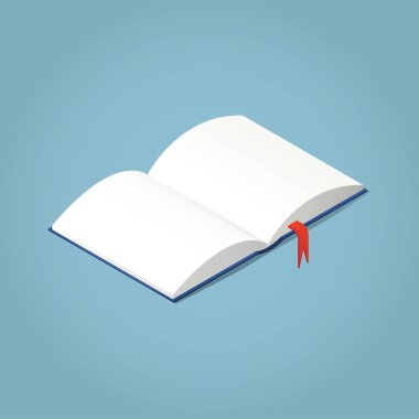 Açık izometrik kitap