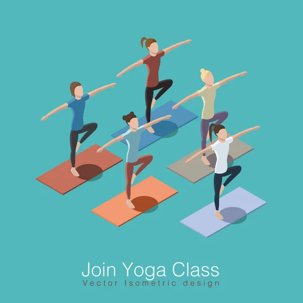 Yoga sınıf illüstrasyon