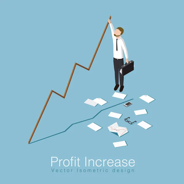 Profit increase concept illustration — Stock Vector