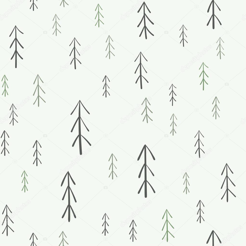 Fur-tree seamless pattern