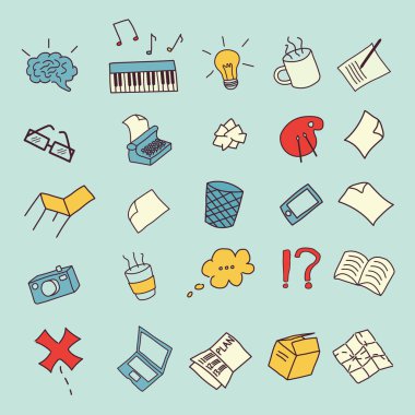 Oluşturma işlemi Icon set