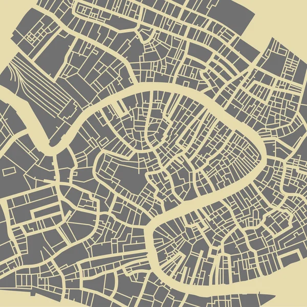 Venedig Stadtplan — Stockvektor
