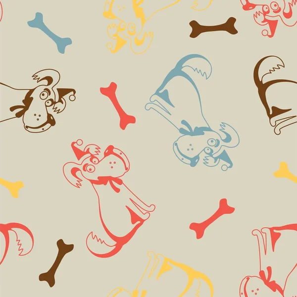 Pattern seamless pattern dog and bone christmas packing paper de — Free Stock Photo