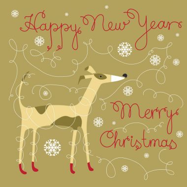 Tebrik Noel kartı. Noel vektör. Bir resim tasarım bir