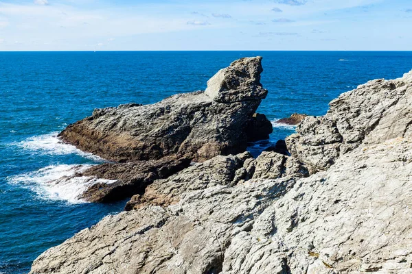 Die Felsen Und Klippen Meer Der Berühmten Insel Belle Ile — Stockfoto