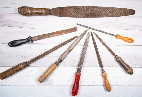 Conjuntos Diferentes Escotillas Madera Diferentes Tamaños Medio Antiguo Fondo Madera —  Fotos de Stock