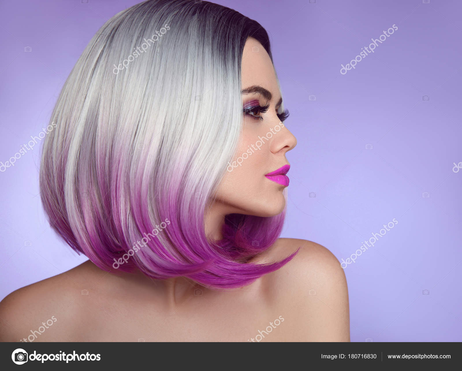 Pictures Magenta Hair Color Ombre Colorful Dyed Ombre Hair