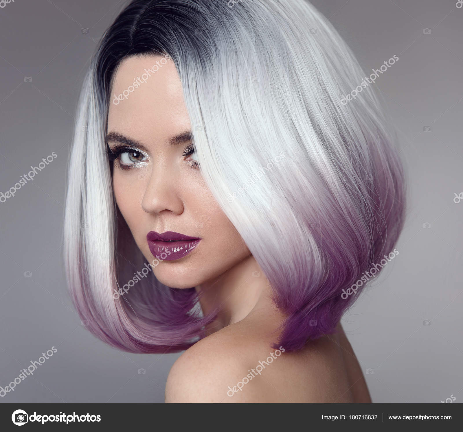 Magenta Ombre Short Hair Ombre Bob Short Hairstyle Beautiful