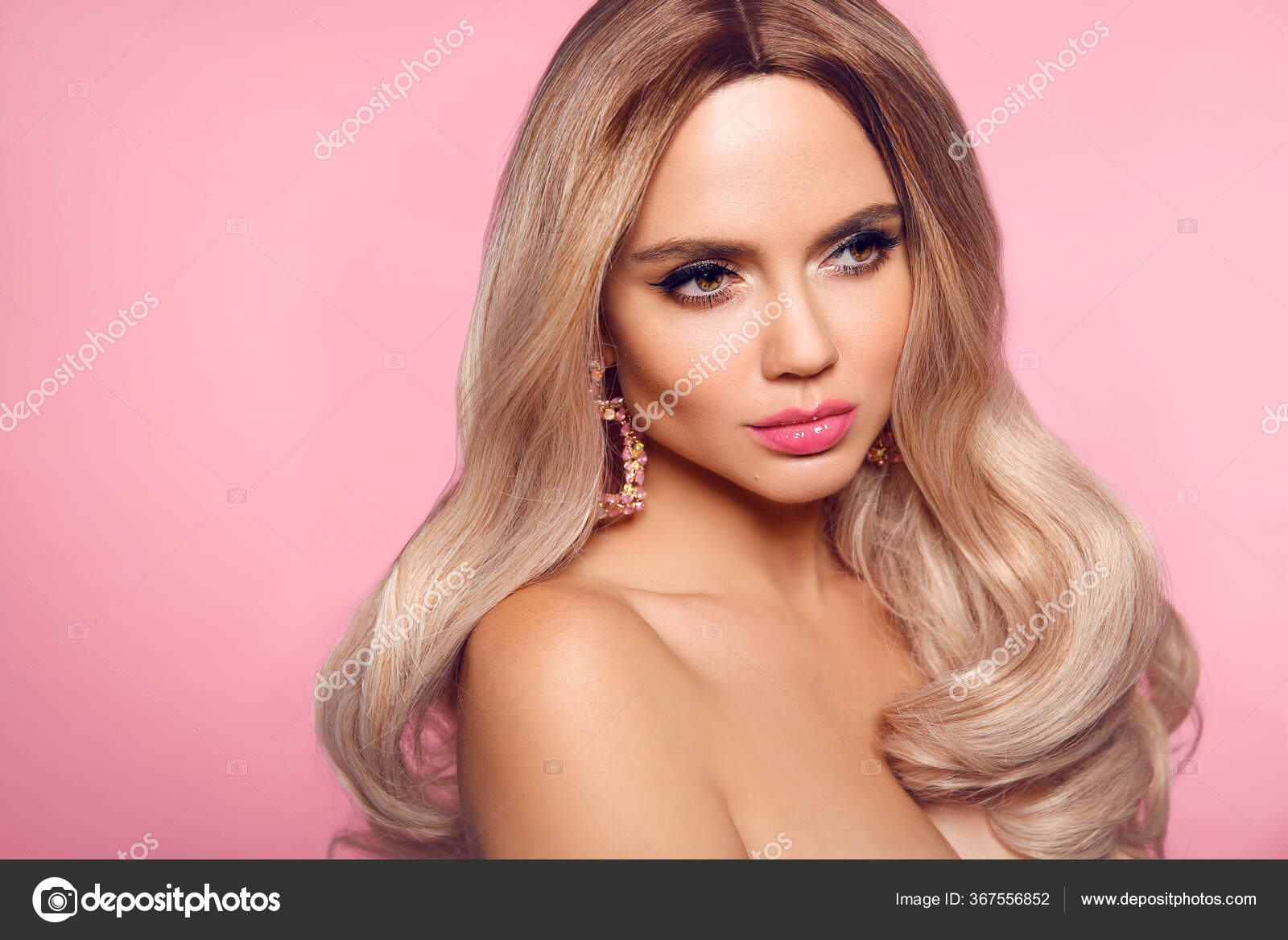Stylish Pink Wavy Girl Hair