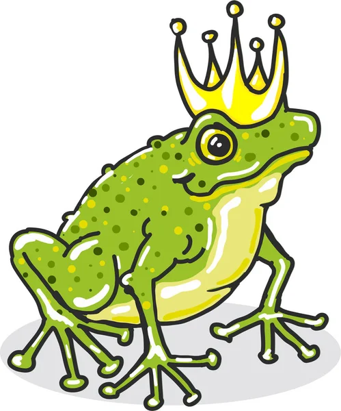 Frog prince princess royal vector element illustration — Stock Vector