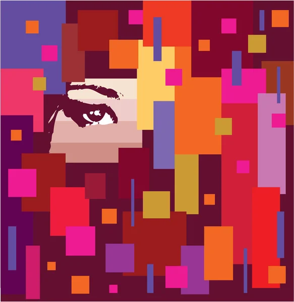 Eye abstract vector artwork illustration clip-art — Stock Vector