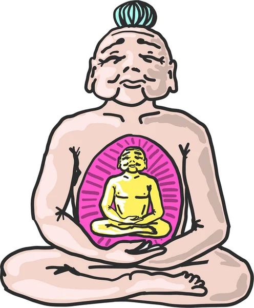 Buddha skica vektorový obrázek Klipart obrázek Vektorová Grafika