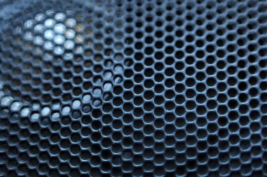 Doğal metal mesh hoparlör closeup