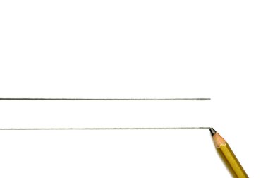 Altın kalem hattı ile saf beyaz zemin üzerine izole