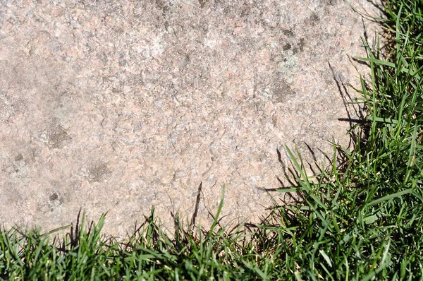 Текстурированный фон из натурального камня с травой — стоковое фото