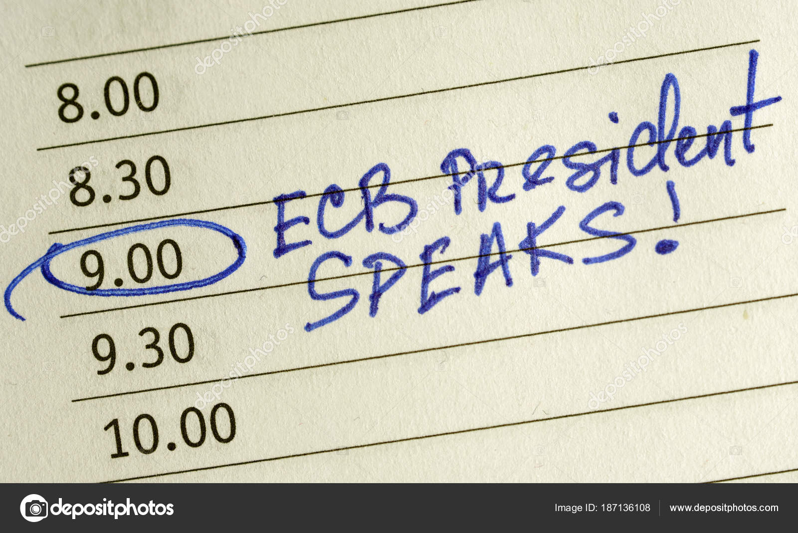 Economic Calendar Reminders Blog F!   orex Time Events Stock Photo - 