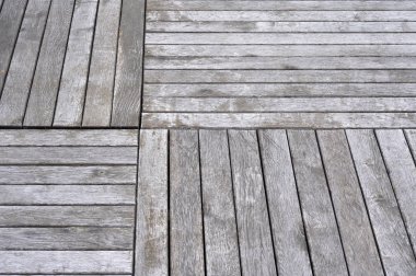 Deniz ahşap Ahşap kurullarında güneşte yanmış