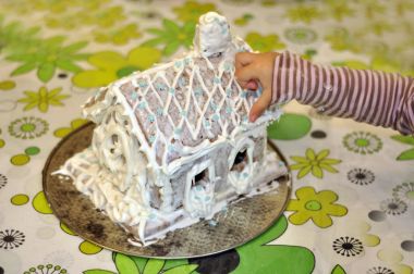 Noel kurabiye evler çatı yapım.